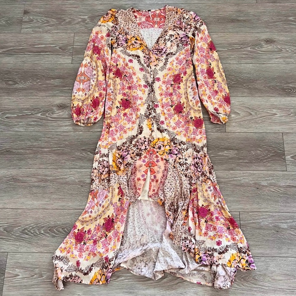 Free People Marais Printed Midi Dress